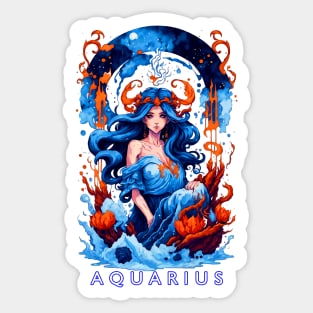 Zodiac Sign Aquarius T-shirt Sticker